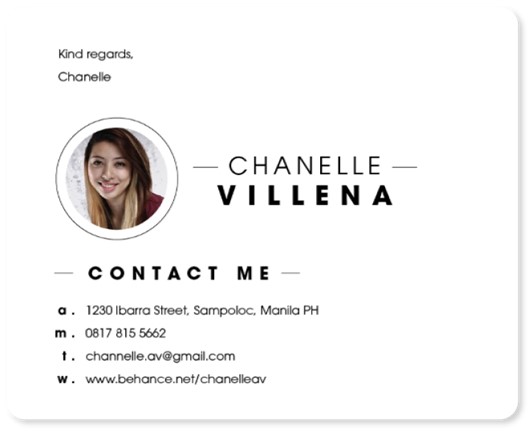 An example of a professional email signature with clear contact information