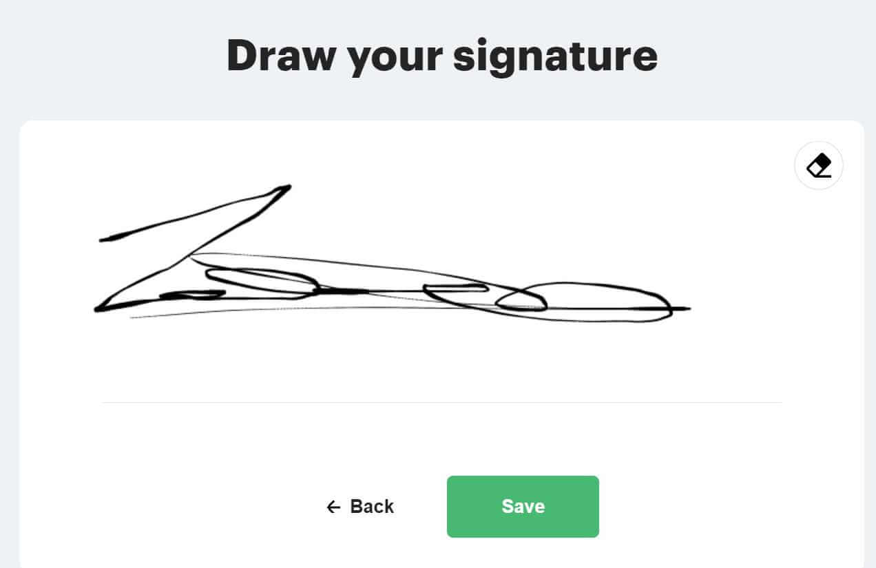 Creating a handwritten signature using a free signature creator