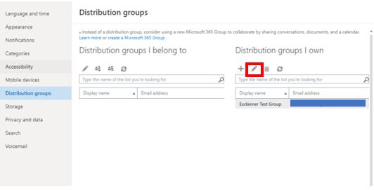 Edit your distribution group.