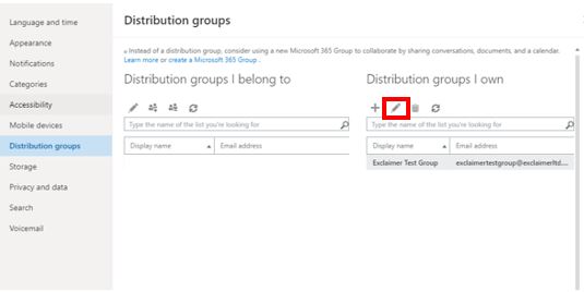 Edit your Office 365 distribution group.
