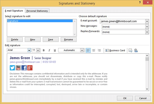 how to add signature in outlook from iphone