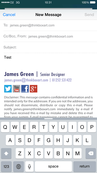 Create An Html Iphone Email Signature Exclaimer