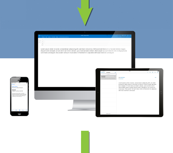 An email is sent from any Internet-enabled device