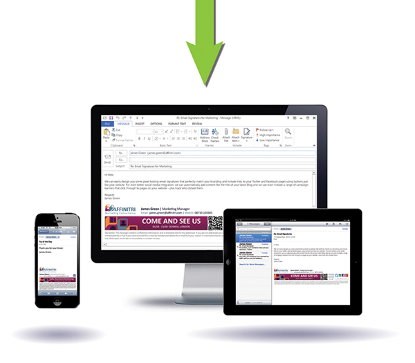 Firme e-mail su PC, Mac, smartphone e tablet
