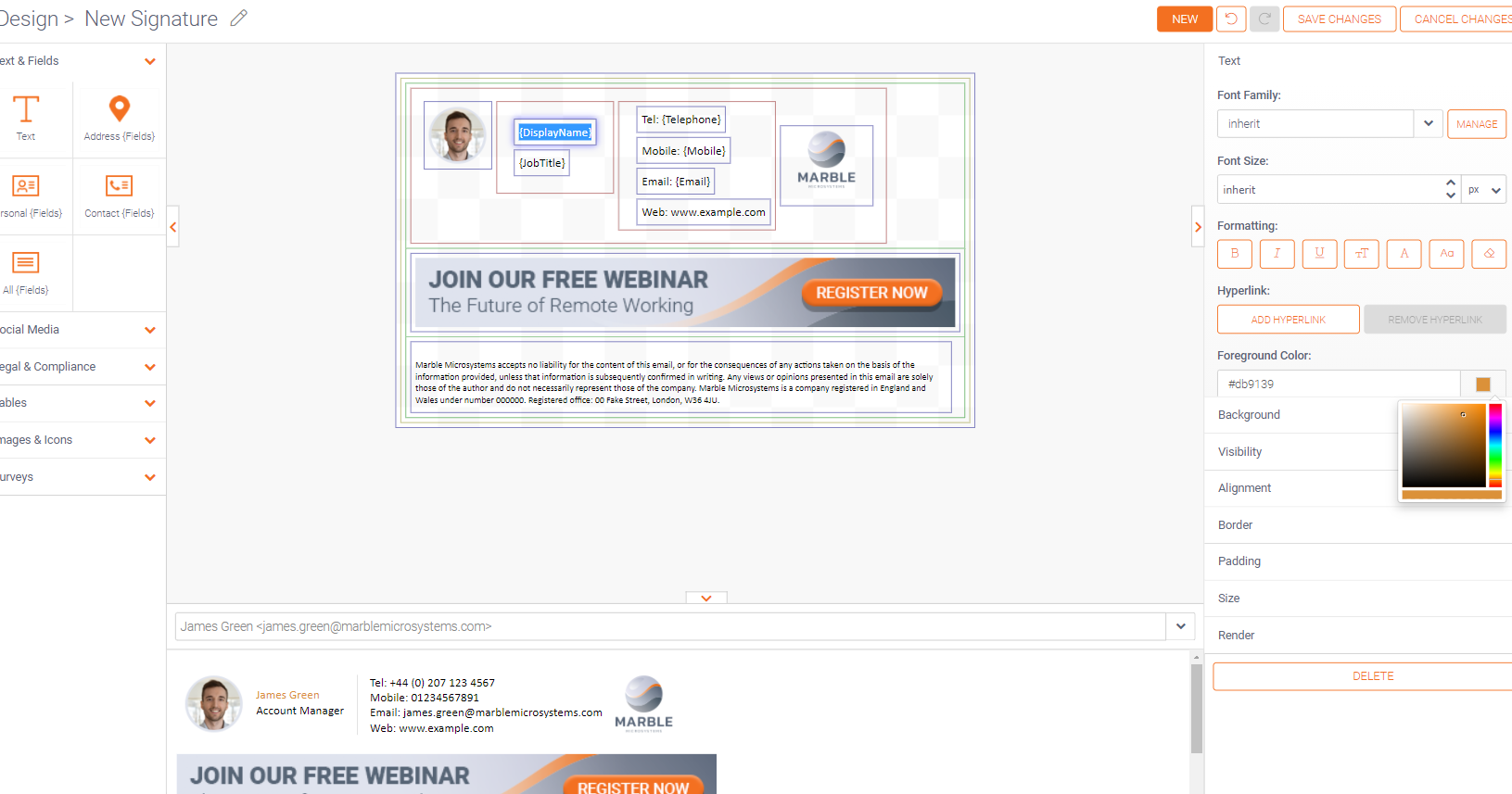 Crie e faça a gestão de todas as assinaturas de e-mail do G Suite através de um portal Web de fácil utilização.